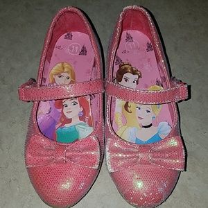 Little girls sparkly pink high heels